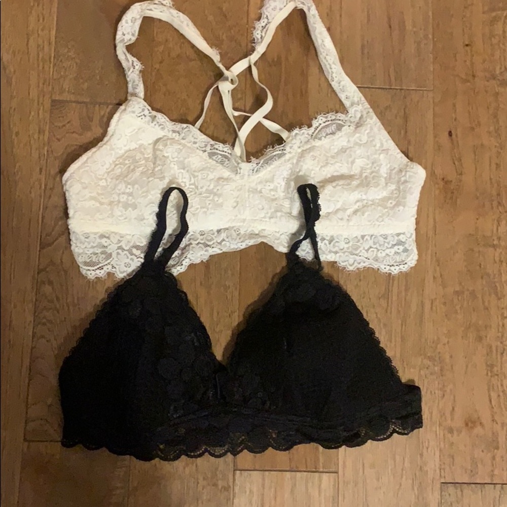2 aerie lace bralettes